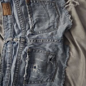 In Search Of!!!Bullhead Light Blue Distressed Skinny Jeans